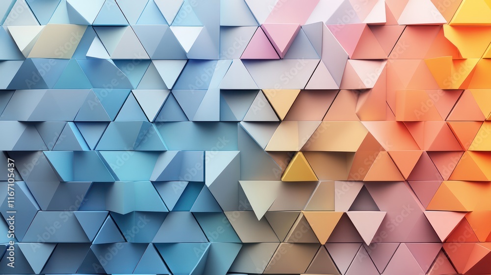 Poster abstract colorful geometric triangle pattern background.