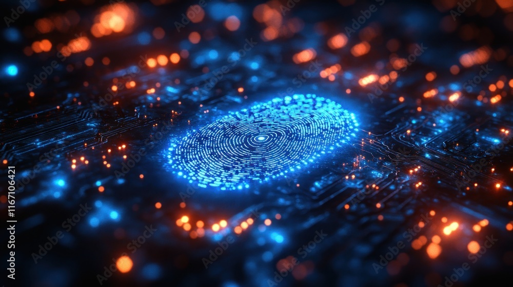 Poster fingerprint scanner technology for transaction security and cybersecurity enhancement
