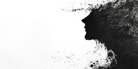 Black and white photo of a woman's face