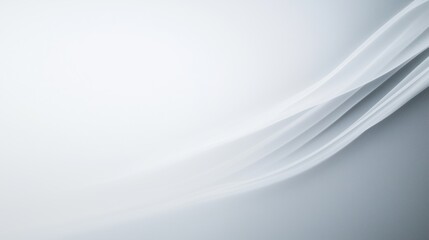 Obraz premium Flowing sheer fabric in soft white tones. elegant textile and interior design