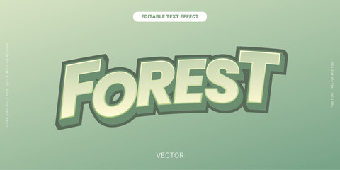 Forest Text Effect with Soft Green Gradient Design