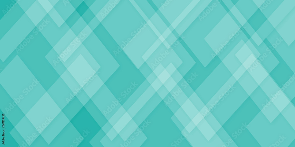 Poster abstract geometric background design with green layers of textured green lines, vector abstract grap