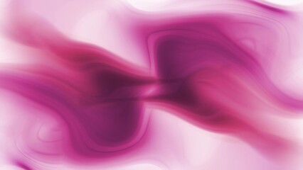 Abstract pink color ink smooth wave background on white background