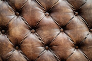 Naklejka premium Brown leather and a textured background.
