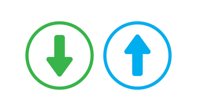 upload and download arrow 