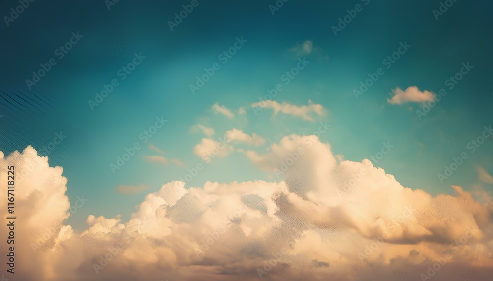 Aufkleber Vintage clouds sky background with copy space for add text.