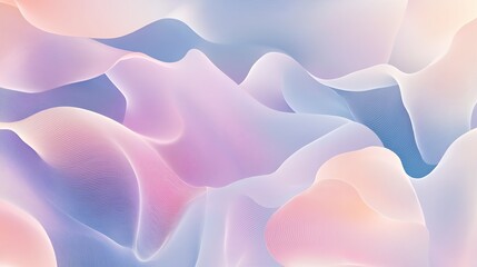 Obraz premium Abstract Pastel Waves Flowing Softly Together