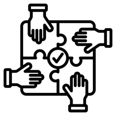 collaborative single icon