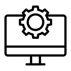 computer line icon