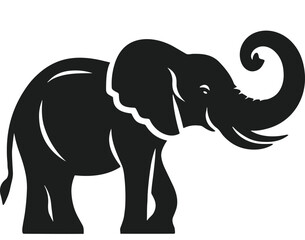 Majestic Elephant Silhouette Vector Design