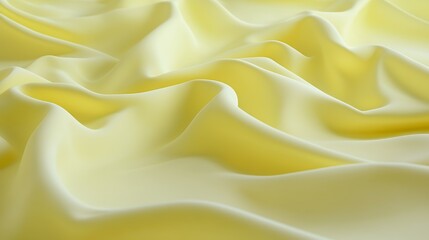 Obraz premium Pale Yellow Fabric Draped in Soft Waves