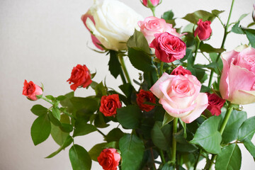 ピンクと白の花束