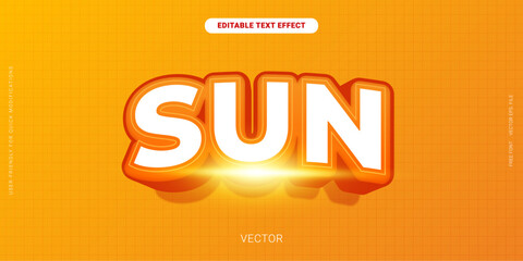 Sun Bright Editable 3D Text Effect