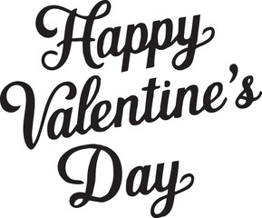  happy valentines day lettering banner poster template vector concept on white background