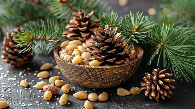 Organic pine nuts