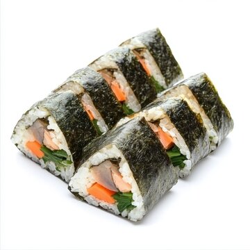 Korean triangle kimbap samgak made with nori, rice, and tuna fish