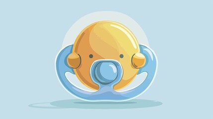 Fototapeta premium Cute Baby Pacifier Vector Isolated Illustration for Designs