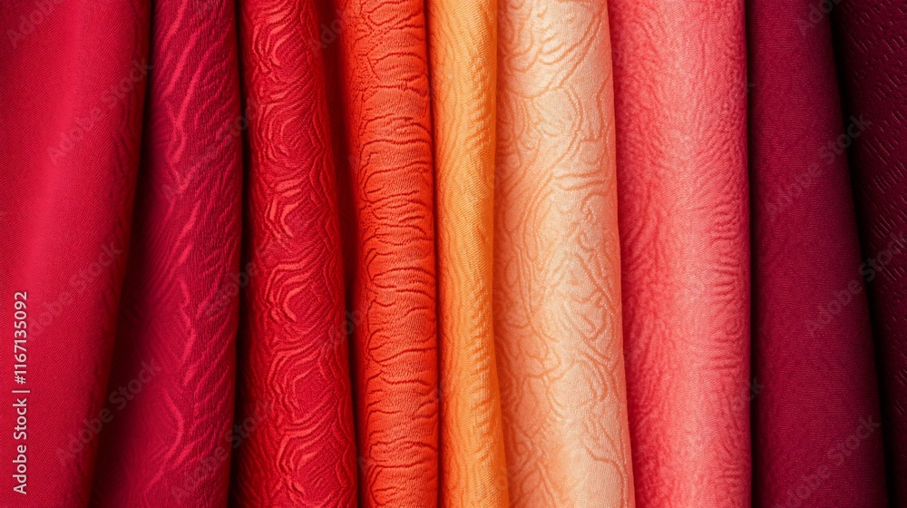 Aufkleber striking red and orange gradient with bold textured patterns
