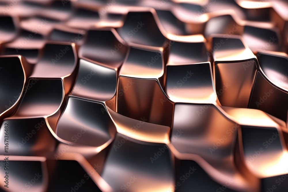 Poster complex interplay of light and texture on a metallic surface creates a mesmerizing visual experience