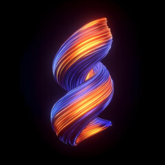 Abstract 3D Twisted Glow