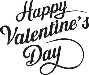  happy valentines day lettering banner poster template vector concept on white background

