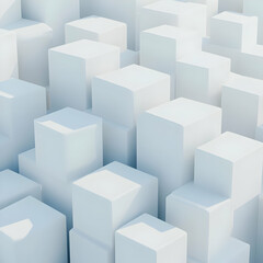Obraz premium Abstract 3D White Cube Background