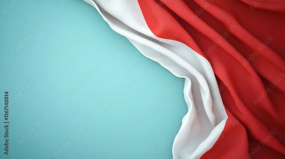 Poster abstract modern interpretation of national flag with clean copy space