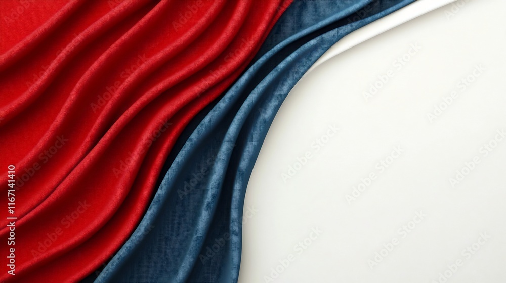 Poster vibrant flag design with smooth 3d background for clear copy space