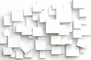 Obraz premium White Cube 3D Abstract Background