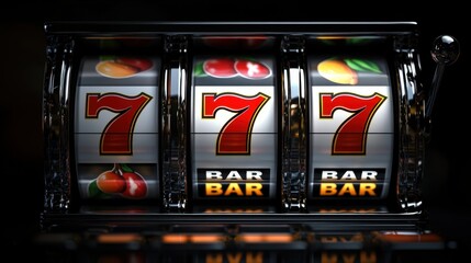 Excitement builds as the slot machine spins towards a lucky jackpot on a vibrant casino night