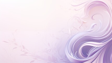 Intricate wallpaper design with floral patterns, space on the right, ambient light, soft lavender background,generative ai illustration
