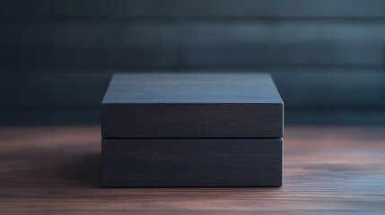 Dark Wooden Box On Wooden Surface