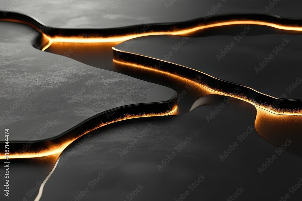 Poster captivating lines of light flow through darkened surfaces, revealing intricate patterns created by n