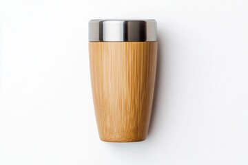 Eco friendly tumbler with sleek bamboo design and stainless steel lid