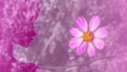 Floral and feminine abstract background for Mothers or Womens Day celebration.