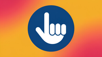 Obraz premium An icon of a letter made from fingers, symbolizing the alphabet of non-speaking people (sign language)