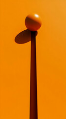 Orange Sphere 3D Abstract Background