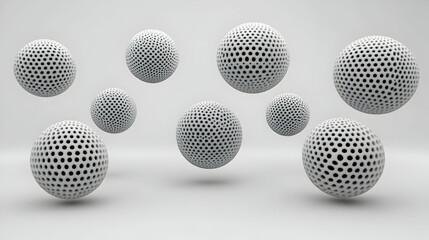 3D Abstract Background White Sphere