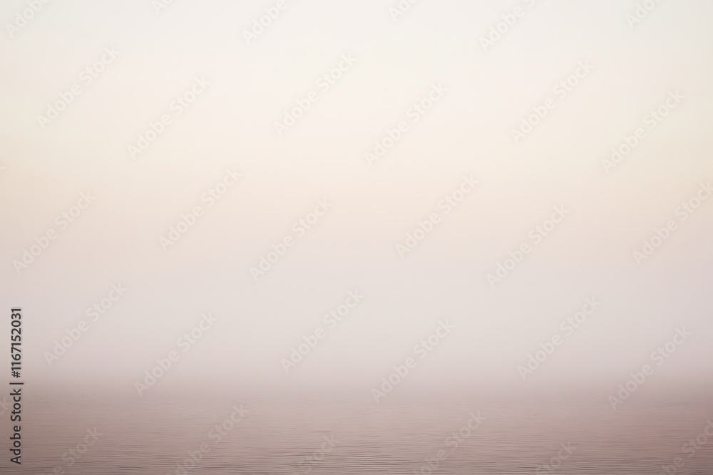 Poster misty dawn envelops serene waters, creating an ethereal atmosphere at the break of day. generative a