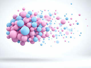 Abstract 3D Pastel Bubble Background