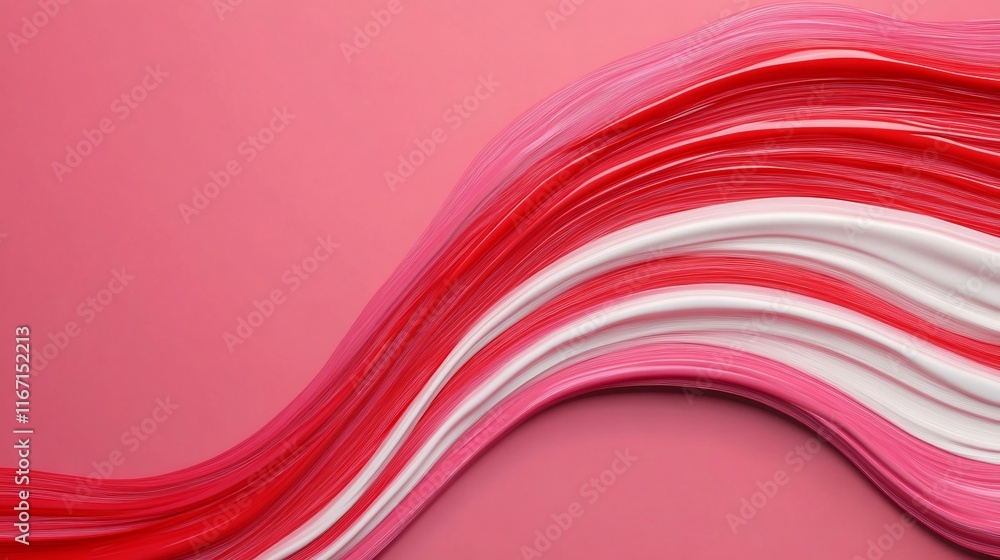 Poster flowing american flag design with ample copy space,3d render