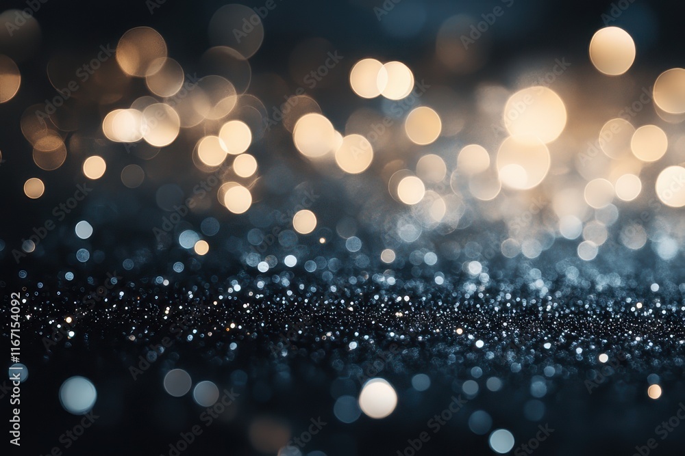 Poster shimmering lights create a magical atmosphere in a darkened space, inviting dreams and wonder to flo