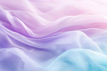 Obraz premium Soft waves of pastel colors create a dreamy atmosphere in a gentle textile landscape at dawn’s first light. Generative AI
