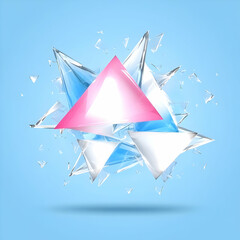 Shattered Crystal 3D Illustration