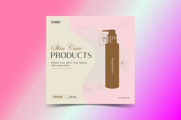 Beauty products Facebook post design 