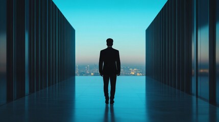 3D rendering of digital transformation, technology-driven society, modernization of business processes, creating a highly connected and efficient world