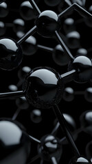 Dark Abstract 3D Sphere Network
