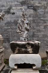 Stone bonsai in the Imperial Garden of the Forbidden City in Beijing