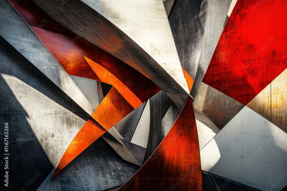 Poster bold colors and dramatic lighting emphasize the movement and tension in a dynamic interplay of inter