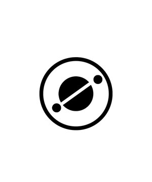 black line logo illustration on white background